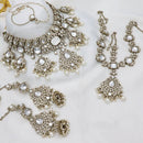 India Art Royal Kundan Stone And Pearl Semi Bridal Necklace set