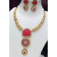 India Art Heritage Glow Pota Stone Necklace Set