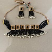 Sai Fashion Elegant Crystal Stone And Beads Choker Necklace Set