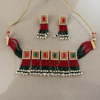 Sai Fashion Elegant Crystal Stone And Beads Choker Necklace Set