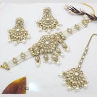 Sai Fashion Elegant Crystal Stone And Beads Choker Necklace Set