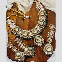 Sai Fashion Elegant Kundan Stone And Beads Choker Necklace Set