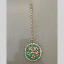 India Art Royal Kundan Stone And Pearl Meenakari Designer Maangtikka (Pack of 3)