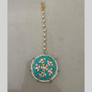 India Art Royal Kundan Stone And Pearl Meenakari Designer Maangtikka (Pack of 3)