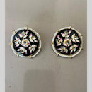 India Arts Meenakari Kundan Stone And Pearl Classic Stud Earrings (Pack of 3) (Pack of 3)