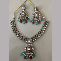 India Art Premium Pota Stone And Beads Traditional Necklace Set