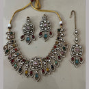 India Art Premium Pota Stone And Beads Traditional Necklace Set