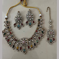 India Art Premium Pota Stone And Beads Traditional Necklace Set