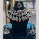 India Art Premium Pota Stone And Beads Traditional Necklace Set