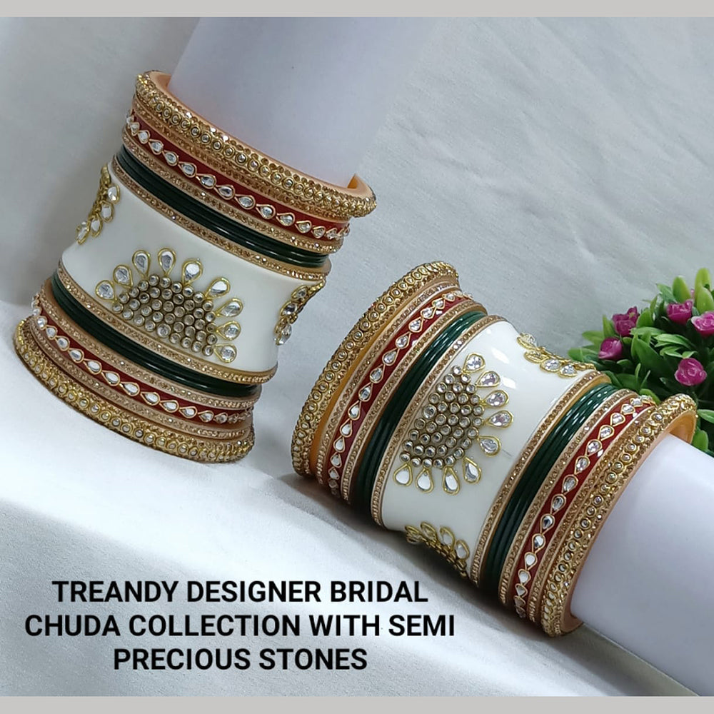 Pooja Bangles Gold Plated Bridal Bangle Set