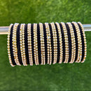 Pooja Bangles Gold Plated Velvet Bangles Set