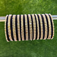 Pooja Bangles Gold Plated Velvet Bangles Set