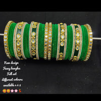Pooja Bangles Gold Plated Velvet Bangles Set