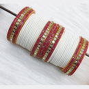 Pooja Bangles Gold Plated Mirror And Velvet  Bangles Set