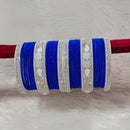 Pooja Bangles Sliver Plated Austrian Stone And Velvet Bangles Set