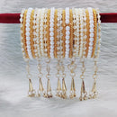 Pooja Bangles Gold Plated  Pearl Bangle Set
