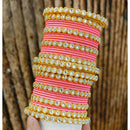 Pooja Bangles Gold Plated  Austrian Stone Bangle Set
