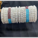Pooja Bangles Silver Plated Austrian Stone Bangles Set