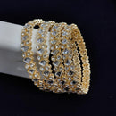 Pooja Bangles Gold Plated Kundan Stone Bangle Set