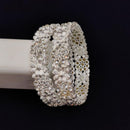 Pooja Bangles Silver Plated Austrian Stone Bangles Set