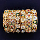 Pooja Bangles Gold Plated Meenakari Bangle Set