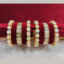 Pooja Bangles Gold Plated Kundan Stone And Velvet Bangles Set