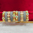 Pooja Bangles Gold Plated Kundan Stone And Velvet Bangles Set