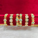 Pooja Bangles Gold Plated Kundan Stone And Velvet Bangles Set