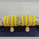 Pooja Bangles Gold Plated Kundan Stone Acrylic Bangles Set