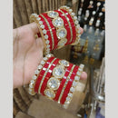Pooja Bangles Gold Plated Austrian Stone Acrylic Bangles Set