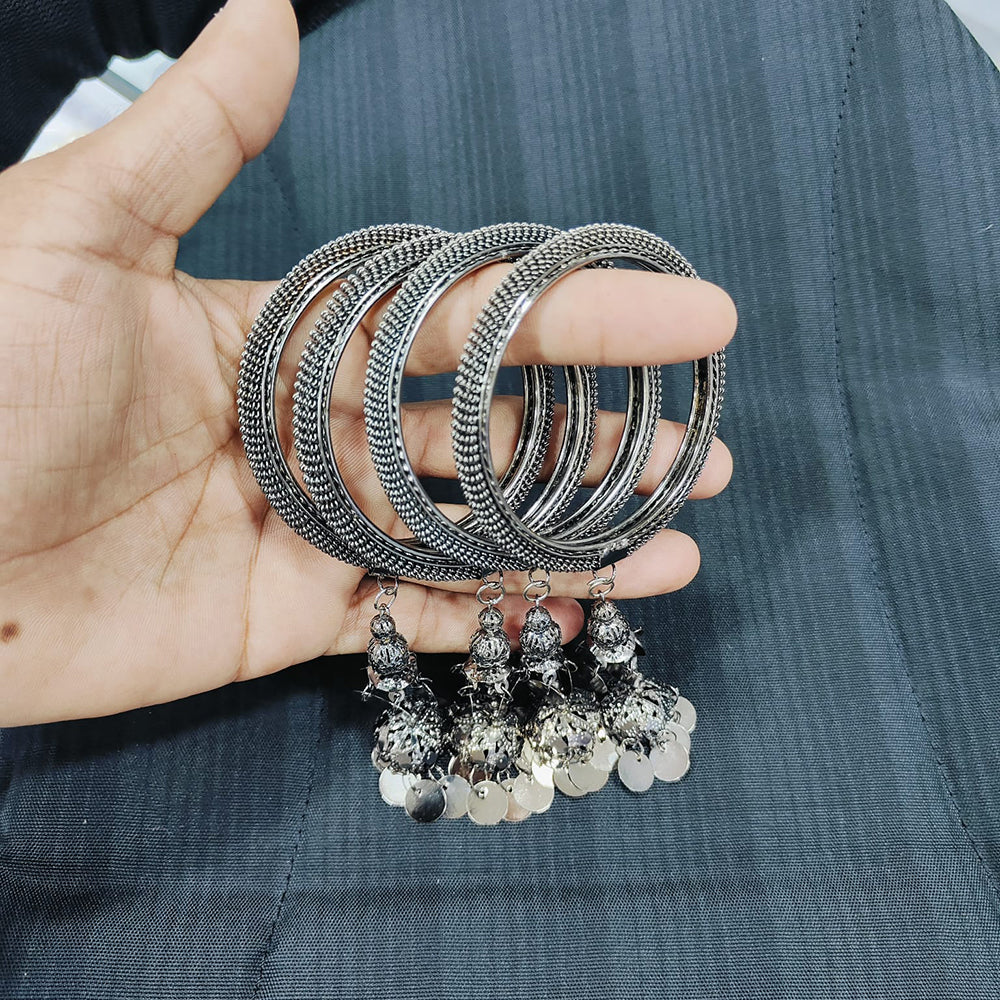 Pooja Bangles Oxidised Plated Bangles Set