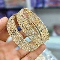 Pooja Bangles Gold Plated Austrian Stone Bangle Set