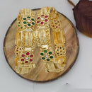 Pooja Bangles Gold Plated Pota Stone Openable Bangle Set