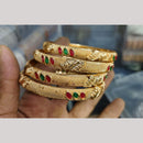 Pooja Bangles Gold Plated Crystal Stone Bangles Set
