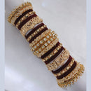 Pooja Bangles Gold Plated Kundan Stone And Pearls Bridal Chura Bangle Set