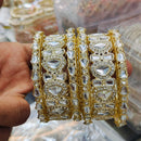 Pooja Bangles Gold Plated Kundan Stone Bangles Set