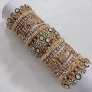 Pooja Bangles Gold Plated Kundan Stone And Meenakari Bangles Set
