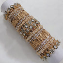 Pooja Bangles Gold Plated Kundan Stone And Meenakari Bangles Set