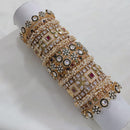 Pooja Bangles Gold Plated Kundan Stone And Meenakari Bangles Set