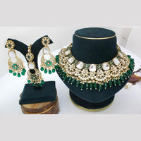 Pooja Bangles Gold Plated Kundan Stone And Beads Choker Necklace Set