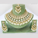 Pooja Bangles Gold Plated Kundan Stone And Beads Choker Necklace Set
