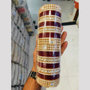 Pooja Bangles Gold Plated Kundan Stone Acrylic Bangles Set
