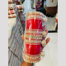 Pooja Bangles Gold Plated Kundan Stone Acrylic Bangles Set