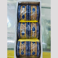Pooja Bangles Gold Plated Austrian Stone Bangles Set