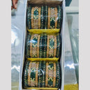Pooja Bangles Gold Plated Austrian Stone Bangles Set