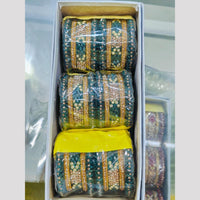 Pooja Bangles Gold Plated Austrian Stone Bangles Set