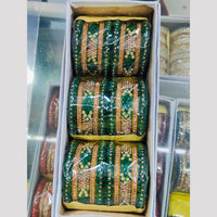 Pooja Bangles Gold Plated Austrian Stone Bangles Set