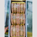 Pooja Bangles Gold Plated Austrian Stone Bangles Set