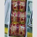 Pooja Bangles Gold Plated Austrian Stone Bangles Set