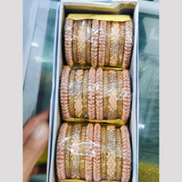 Pooja Bangles Gold Plated Austrian Stone Bangles Set